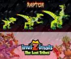 Raptor, laatste evolutie. Invizimals The Lost Tribes. Gevaarlijke jager die snelle, slimme, agressieve