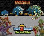 Zaglossus, laatste evolutie. Invizimals The Lost Tribes. Invizimal lijkt op een stekelvarken