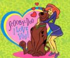 Daphne omarmen Scooby Doo