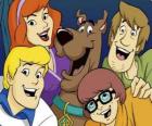 Scooby Doo en al de gang: Shaggy, Velma, Fred en Daphne