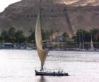 De rivier de Nijl is de grootste rivier in Afrika, Egypte passeren