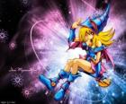 De Dark Magician Girl is een andere vorm dat Pegasus gebruikt tegen Kaiba