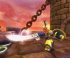 Skylander Chop Chop, een stoere krijger met zwaard en schild. Ondood Skylanders