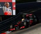 Lewis Hamilton viert zijn overwinning in de Grand Prix van Italië-2012