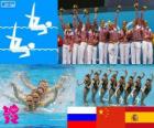 Synchroonzwemmen team Londen 2012