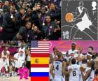 Mannen basketbal podium Londen 2012