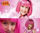 Stephanie, het meisje hoofdpersoon van Lazy Town die houdt van de kleur roze