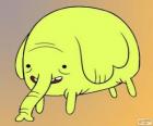 TreeTrunks, de miniatuur olifant die Finn en Jake vriendin