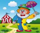 Clown met paraplu