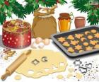 Voorbereiding van Kerst koekjes