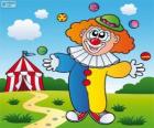 Clown jongleren