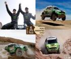 Stéphane Peterhansel en Jean Paul Cottret auto's kampioenen in Dakar 2013