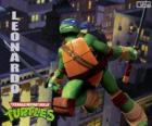 Leonardo, de ninja turtle aanvallen met katana