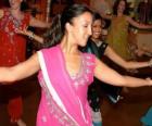 Hindoe danseres in het feest van de lichten, de Divali
