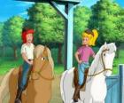 Bibi en Tina, twee meisjes erg dol op paarden