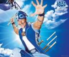 De held van LazyTown, Sportacus, de gezonde sporter