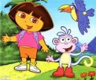 Dora the Explorer en haar aapje Boots vriend