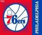 Philadelphia logo 76ers, Sixers, NBA-team. Atlantic Division, Eastern Conference