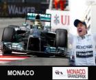 Nico Rosberg viert zijn overwinning in de Grand Prix van Monaco 2013