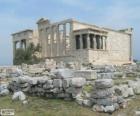 De tempel van Erechtheion, Athene, Griekenland