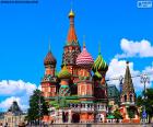 De Basiliuskathedraal, is een orthodoxe tempel gelegen in het Rode plein van de stad Moskou, Rusland