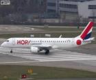 Hop! een luchtvaartmaatschappij goedkope Frans