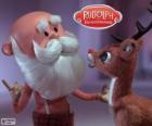 Kerstman met Rudolph