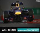 Sebastian Vettel viert zijn overwinning in de Grand Prix van Abu Dhabi 2013