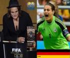 FIFA Women's World Player of the Year 2013 winnaar Nadine Angerer