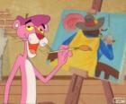 The Pink Panther is een schilder