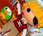 Patch Treasurechest van Lalaloopsy met zijn huisdier, een papegaai