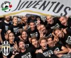 Juventus, de kampioen van de Italiaanse voetbalcompetitie. Lega Calcio Serie A 2013-2014