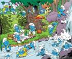 De Smurfen in de rivier