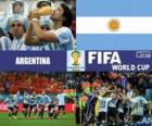 Argentinië viert zijn classificatie, Brazilië 2014