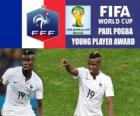 Paul Pogba, jonge speler award. Brazilië 2014 Football World Cup