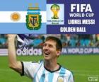 Lionel Messi, gouden bal. Brazilië 2014 Football World Cup