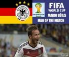 Mario Götze, beste speler van de finale. Brazilië 2014 Football World Cup