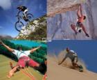 Verschillende extreme sporten en avontuur