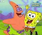 SpongeBob en Patrick erg blij