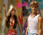 Barbie en Ken in de zomer