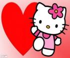 Hello Kitty met een groot hart
