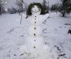 Een leuke sneeuwpop