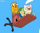 Finn en Jake vliegen