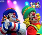 Patati en Patata in een optreden, twee erg grappig clowns