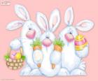 Drie Pasen konijnen