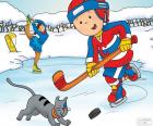 Caillou en Gilbert, hockey