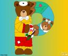 Twee kunstenaars beren vormen de letter P