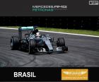 Lewis Hamilton, Mercedes, Grand Prix van Brazilië 2015, tweede plaats