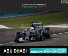 Lewis Hamilton, Mercedes, Grand Prix van Abu Dhabi 2015, tweede plaats