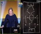 Coach van het jaar FIFA 2015 voor vrouwen voetbal winnaar, Jill Ellis